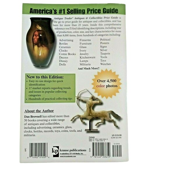 Antique Trader Price Guide Antiques and Collectibles 2010 Dan Brownell Book - Picture 3 of 5